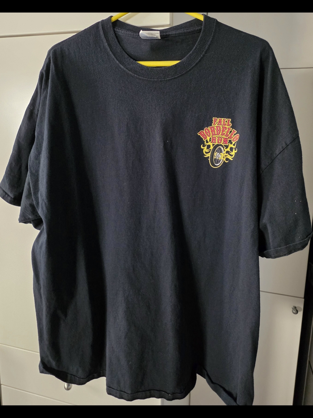 Vintage 2013 Fall Bordello Run Biker T-Shirt Pin Up Graphic - Gildan 2XL